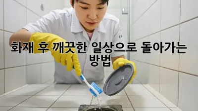 화재 후, 깨끗한 일상으로 돌아가는 방법